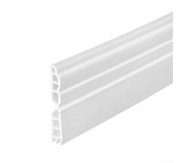 Guarnizione per la parte inferiore della porta, 100 cm, resistente alle intemperie, materiale TPE per un'efficace prevenzione di polvere e perdite d'aria (bianco)