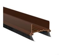Guarnizione per la parte inferiore della porta per bloccare correnti d'aria e rumore con struttura flessibile in PVC e feltro per un funzionamento fluido (marrone)