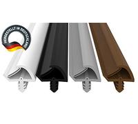 Guarnizione per porta - 3 mm larghezza di scanalatura - 7 mm profondità di scanalatura - 12 mm larghezza di piegatura Nero 5mo