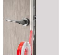 Guarnizione per porta a T, paraspifferi trasparente per porte, antivento, antipioggia e isolamento termico sotto le porte, forte autoadesivo (5 cm x 6,7 m)