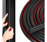 Guarnizione per porta, autoadesiva, 6 m, a forma di D, flessibile, in gomma, impermeabile, per telai di porte, finestre, isolamento acustico per fughe da 4 a 8 mm