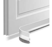 Guarnizione per porta, autoadesiva, con spazzola per porta, guarnizione a spazzola, guarnizione per porta della stanza, paraspifferi (bianco, 3 cm)