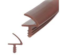 Guarnizione per porta della camera, in silicone, per scanalatura da 3 mm e piega da 11 mm (marrone, 10 metri)