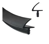 Guarnizione per porta della camera, in silicone, per scanalatura da 3 mm e piega da 11 mm (nero, 25 metri)