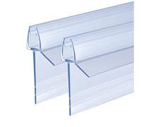 Guarnizione per porta della doccia, 2x60 cm, guarnizione di ricambio con labbro in gomma allungato, per cabine doccia, vasca da bagno, 6 mm di spessore, listello doccia con deflettore d'acqua #A366