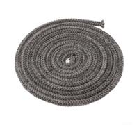 Guarnizione per porta della stufa del camino, corda di tenuta realizzata in fibra di vetro per fornire una tenuta stretta di perdita di calore e fuga di fumo per bruciatori a legna (6 mm x 2,5 m)