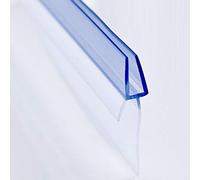 Guarnizione per porta doccia, 2 x 100 cm, con bordo in gomma allungato per pavimenti asciutti in bagno, guarnizione per porta in vetro per 6 mm di spessore (40 mm)
