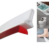 Guarnizione per Porta Doccia, barriera per soglia, barriera per lavello, Guarnizione per Pavimento, barriera per la Stanza, Strisce di barriera in Silicone (100 cm, Bianco)