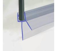 Guarnizione per porta doccia in PVC, senza telaio, guarnizione inferiore per porta in vetro, guarnizione anti-acqua, strisce di bloccaggio - 20 mm di spazio - 2 pezzi da 40 cm