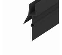 Guarnizione per porta doccia in PVC, senza telaio, guarnizione inferiore per porta in vetro, guarnizione anti-acqua, strisce di bloccaggio, 23,0 mm di spazio, nero, 4 pezzi, 40 cm