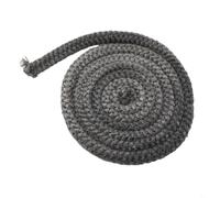 Guarnizione per porta in fibra di vetro nera per stufe a legna, 14/16 mm, lunghezza 2 m, resistente alle alte temperature (14 mm)