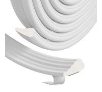 Guarnizione per porte e finestre, in gommapiuma, autoadesiva, per porte e finestre, per porte di casa, per porte e porte (bianco, 5 m x 2 rotoli)