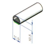 GUARNIZIONE PER PORTE E SPORTELLI GAVONI PIANA BASE 11.5MM CONF 4MT