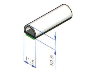 GUARNIZIONE PER PORTE E SPORTELLI GAVONI PIANA BASE 11.5MM CONF 4MT