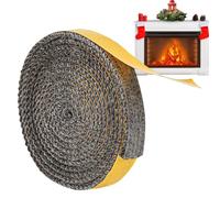 Guarnizione per stufa a legna, guarnizione autoadesiva da 1,27 cm per porta della stufa | Corda adesiva resistente al calore | Nastro di guarnizione per stufe, camini e stufe a carbone