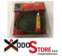Guarnizione per stufa a pellet KIT ARTICA + COLLA THERMOFIX nera diam. 6/8/10/12