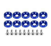 Guarnizione per vite auto M6, bullone di modifica Vite per decorazione telaio targa(Blu) adatto per bulloni porta bulloni targa