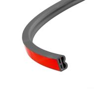 Guarnizione perimetrale in silicone per porte e finestre, paraspifferi e riduzione del suono, barriera antifurto a risparmio energetico, installazione 9 mm x 6 mm x 6 m, rivestimento per binario
