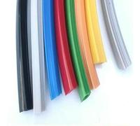 Guarnizione piatta da 10 metri serie 20/30/40/50 da 6 mm/8 mm/10 mm per profilo in alluminio 2020, copertura per fessura morbida/supporto per pannello, macchina C-Beam, argento 8 mm