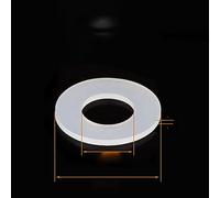 Guarnizione piatta in silicone morbido resistente alle alte temperature-50 pezzi 10x15x1,5