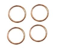 Guarnizione placcata in rame for tubo di scarico for moto da 40 * 32 mm, adatta for YMH FZ750 1985-1994, FZR750 1987-1988, FZX750 1987-1989, modello di ricambio(4pcs)