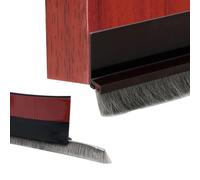 Guarnizione Porta Blindata,100 x 5cm Paraspifferi Sottoporta Blindata,Autoadesiva Paraspifferi Porta Ingresso,Insonorizzazione Guarnizione a Spazzola,Nero Sotto Porta Spifferi, per Insetti,Polvere