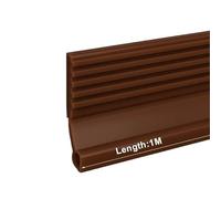 guarnizione porta Door Bottom Sealing Strip 1M Windproof Stopper Guard Rain Weatherstrip Noise Reduction Insulator Sealer Home Hardware(Brown-B)