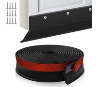 Guarnizione porta garage guarnizione in gomma autoadesiva striscia di tenuta soglia universale resistente alla pioggia con chiodi per magazzini (Gommapiuma, 3m)