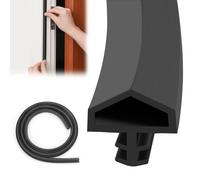 Guarnizione Porta, Guarnizione Adesiva Bianca 12mm, Per Spazi Tra I Telai Delle Porte E Antivento Mpermeabile Insonorizzazione, 5m/10m/15m/20m/30m Disponibili (Nero-30m)