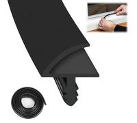 Guarnizione porta interna telaio, isolamento acustico, anti-collisione, per scanalatura 3 mm e piega 11 mm (nero, 5 m)