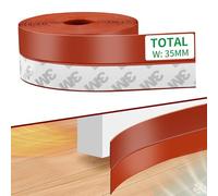 Guarnizione porta - striscia marrone in silicone autoadesivo, paraspifferi finestre/portafinestra, isolamento e tenuta, 35MM per fessure ≤ 20MM (Marrone)