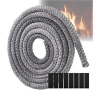 Guarnizione porta stufa, fibra vetro, resistente calore, 12mm, 2.5m