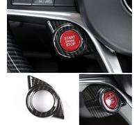 Guarnizione Pulsante Start Stop Motore ABS Carbonio per Alfa Romeo Giulia / S...