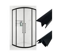 Guarnizione PVC Magnética Nera 0,6-0,8cm per Porta Vetro Ad Arco