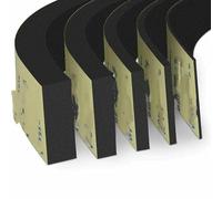 Guarnizione sigillante in spugna autoadesiva in gomma, guarnizione sigillante anticollisione in schiuma EVA nera adesiva monofacciale, larghezza 10-50 mm, spessore 1-5 mm, 2 m x 50 mm x 5 mm, nero