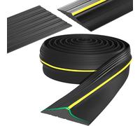 Guarnizione soglia porta garage,3metri Barriera acqua garage Guarnizione soglia porta garage,Striscia di ricambio resistente alle intemperie gomma Taglio facile (3metri,Nero)