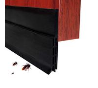 Guarnizione Sottoporta in Gomma Adesivo Pellicola Insonorizzata Antispiffero Antivento Striscia di Sigillatura Paraspifferi Porta Antipolvere (100cm x 5cm Nero)