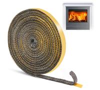 Guarnizione Stufa a Legna, Guarnizione Alta Temperatura, Guarnizione Stufa Resistente al Calore fino a 550°C, Guarnizione Camino Alte Temperature per stufa, camino, forni, caldaie (2,5m x 10mm x 2mm)