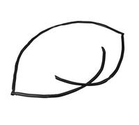 Guarnizione Superiore Lunotto Posteriore Per Finestrino 51318159785 Per E39 525i 528i 530i 540i Per M5 1997-2003 Protezione nera per rivestimento porta