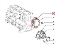 GUARNIZIONE TENUTA COPERCHIO BASAMENTO FIAT CROMA - TIPO ORIGINALE 7695569