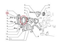 GUARNIZIONE TENUTA COPERCHIO BASAMENTO LANCIA Y10 ORIGINALE 7702877