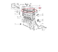 GUARNIZIONE TENUTA COPERCHIO TESTATA FIAT PANDA - UNO ORIGINALE 46759989