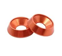 Guarnizione testa svasata， 5-10 pezzi M3 M4 M5 M6 M8 in alluminio colorato con testa svasata a ombrello, vite a testa piatta, concava, con scanalatura decorativa con rondella(Oranje,M3 10pcs)