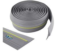 Guarnizione universale per porta del garage, in gomma, per porta del garage, per fai da te, resistente alle intemperie, 4.8 m grigio