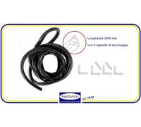 Guarnizione universale porta forno 3/4 lati lunghezza 3000mm con 6 ganci fissagg