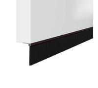 Guarnizioni a spazzola per porta, 6 pezzi, 100 cm, in lega di alluminio | Completamente assemblato, resistente all'acqua e ai raggi UV, per camera da letto, soggiorno, interni, facile da pulire