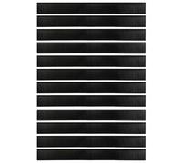 Guarnizioni autoadesive a spazzola per porta, 12 pezzi, nero, 100 cm | lega di alluminio, PVC, nylon, bordo della porta, camera da letto, soggiorno, correnti d'aria, rumore, polvere, fai da te