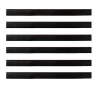 Guarnizioni autoadesive a spazzola per porta, 6 pezzi, marrone, 100 cm | lega di alluminio, PVC, nylon, autoadesivo, senza attrezzi, camera da letto, soggiorno, blocca correnti d'aria, rumore