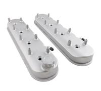 Guarnizioni della guarnizione del radiatore Per GM LS1 LS2 LS3 LS, una coppia di coperchi valvole neri alti Para robusti supporti per bobina adatti(White)