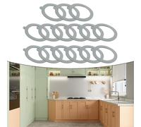 Guarnizioni di ricambio in silicone, 15 pezzi, per coperchi di barattoli, utilizzate per la conservazione quotidiana degli alimenti, il trasporto e i progetti di fermentazione fatti in casa (bianco)